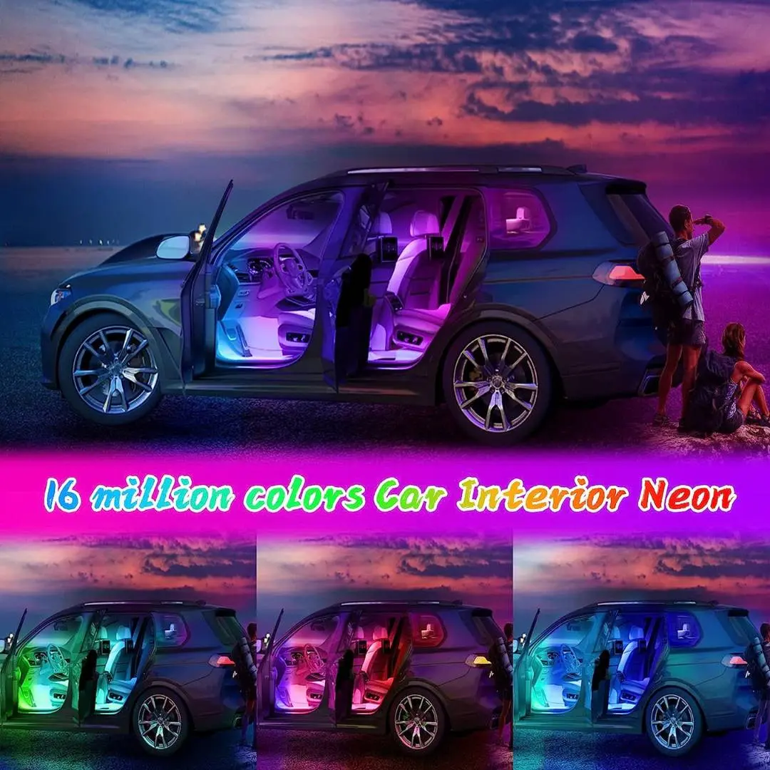 Tira de luz LED para coches interior coche iluminación interior